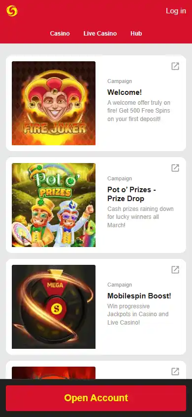 Mobilespin Casino screenshot 6