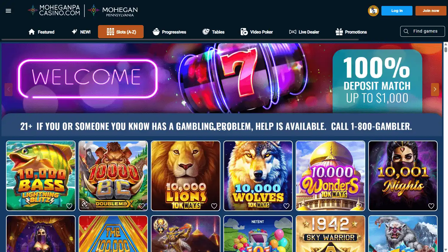 Mohegan Casino screenshot 2