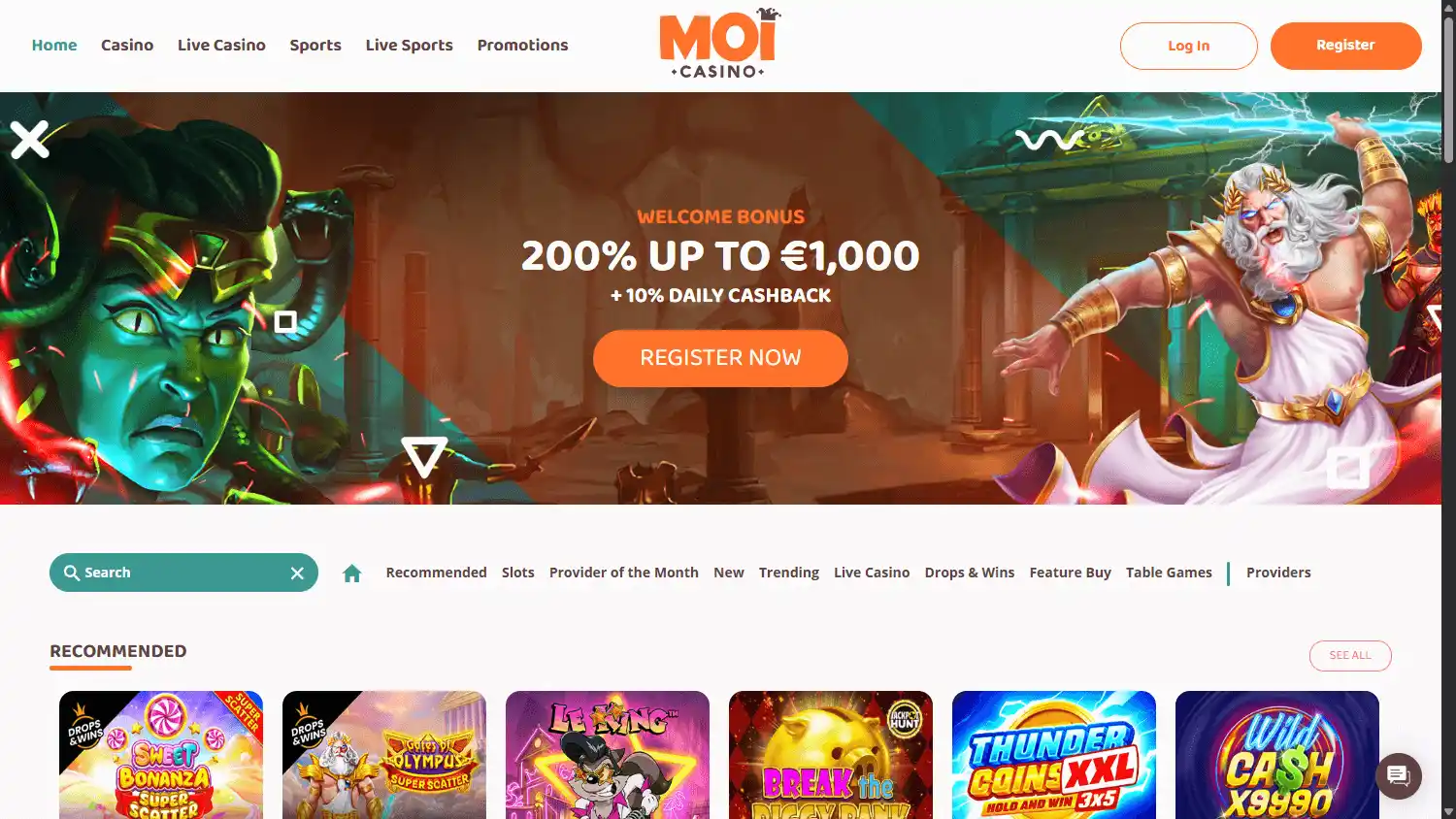 MoiCasino screenshot 1
