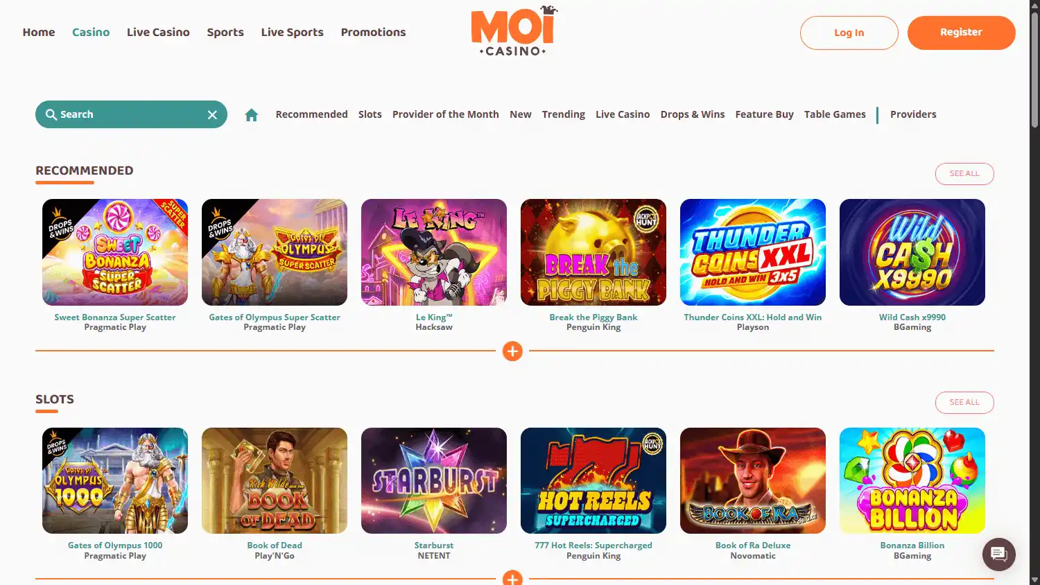 MoiCasino screenshot 2