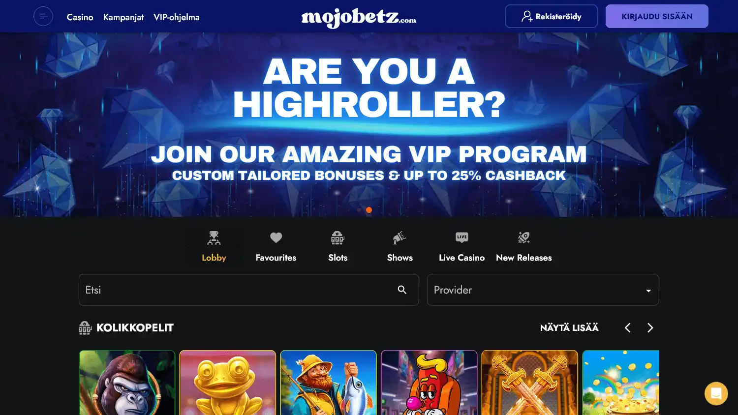 Mojobetz Casino screenshot 2