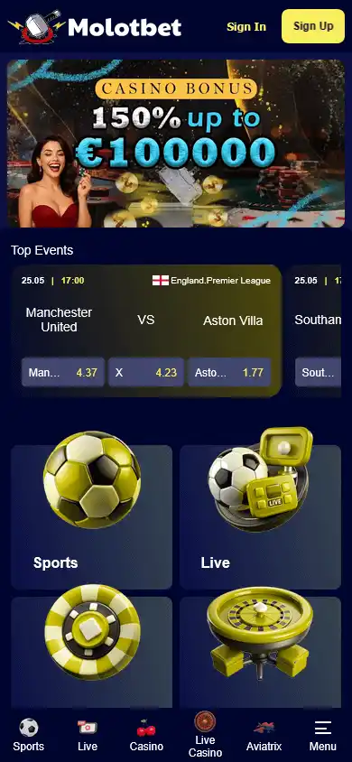 Molotbet Casino screenshot 3