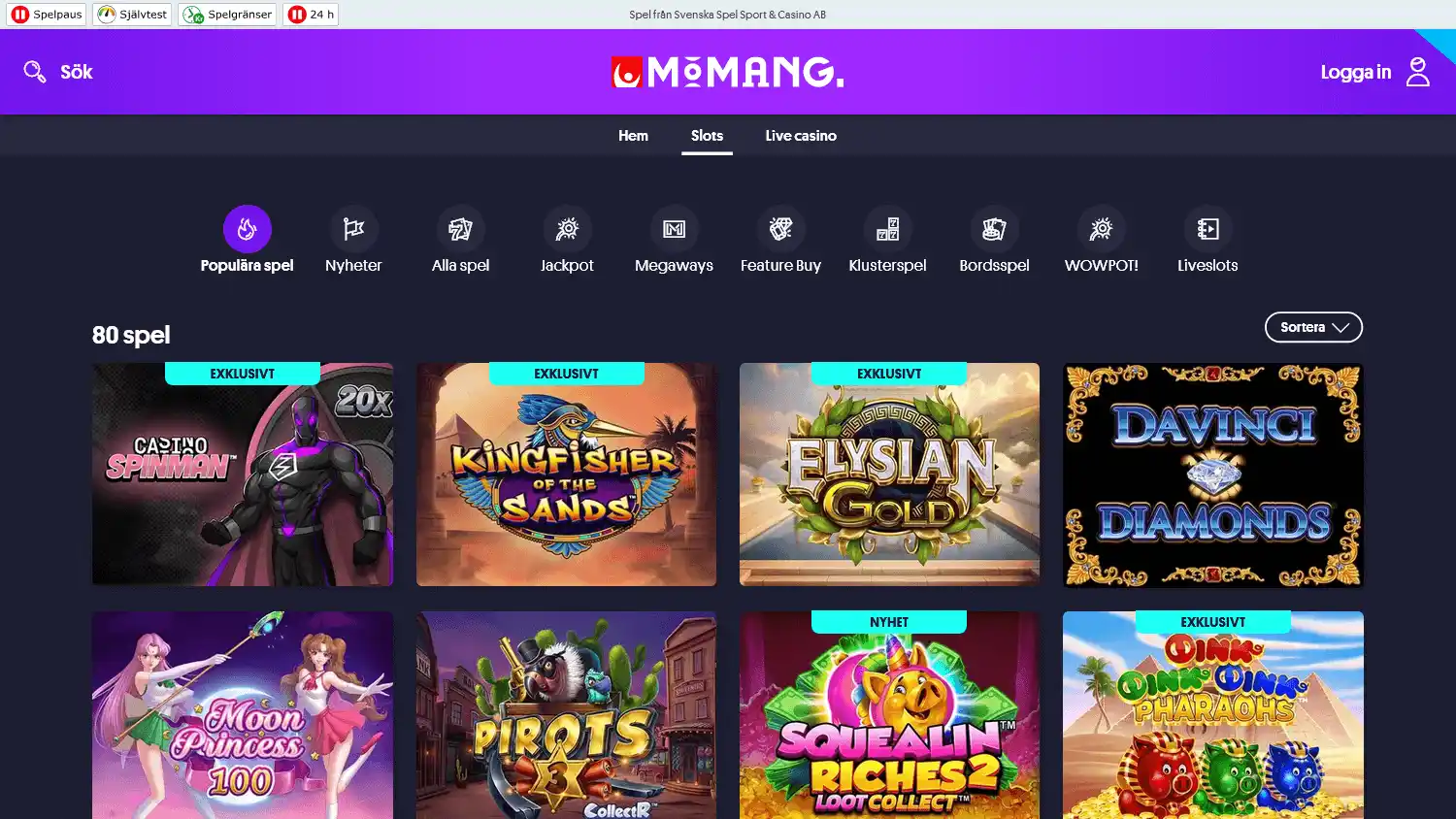 Momang Casino screenshot 2