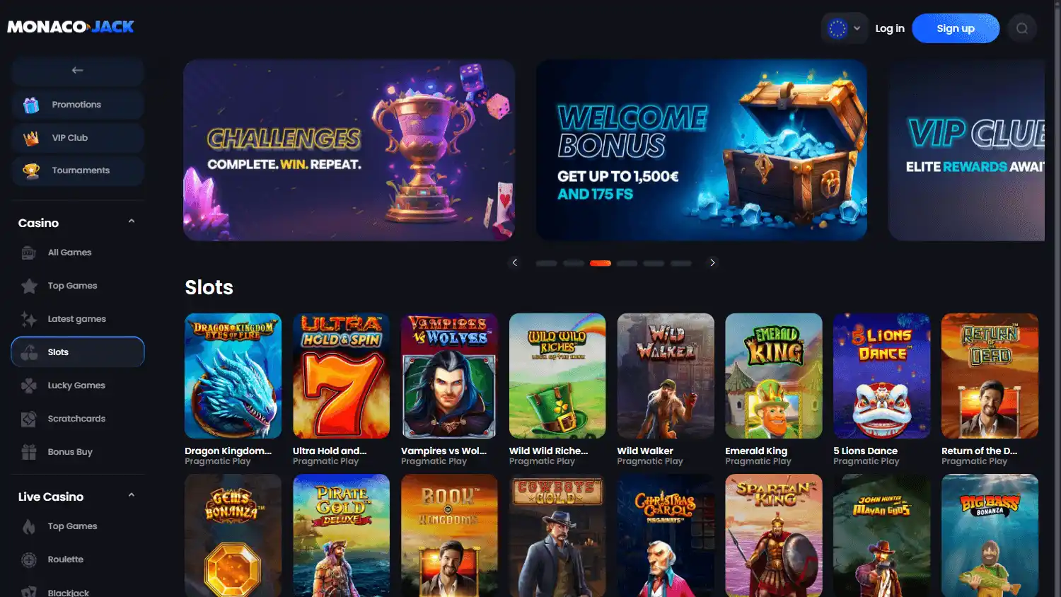 Monaco Jack Casino screenshot 1
