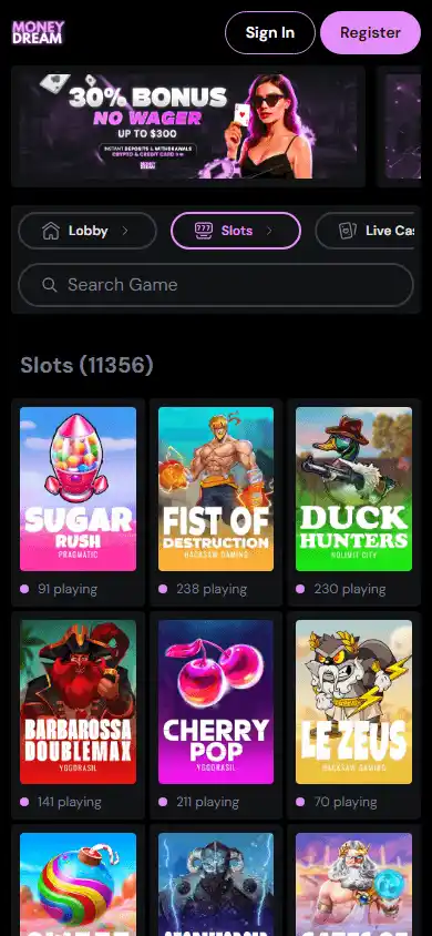 MoneyDream Casino screenshot 4