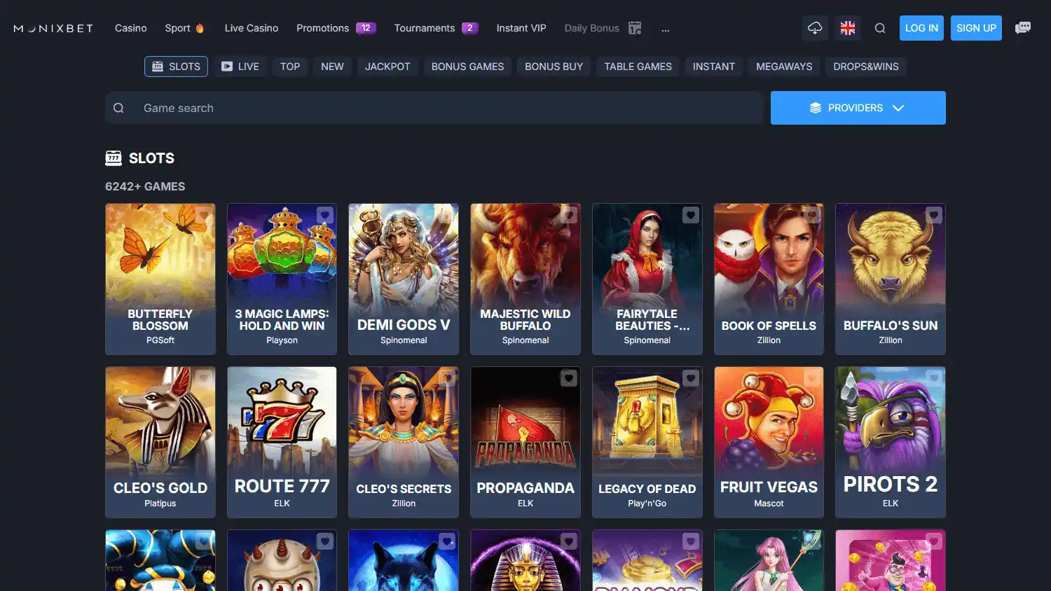 Monixbet Casino screenshot 2