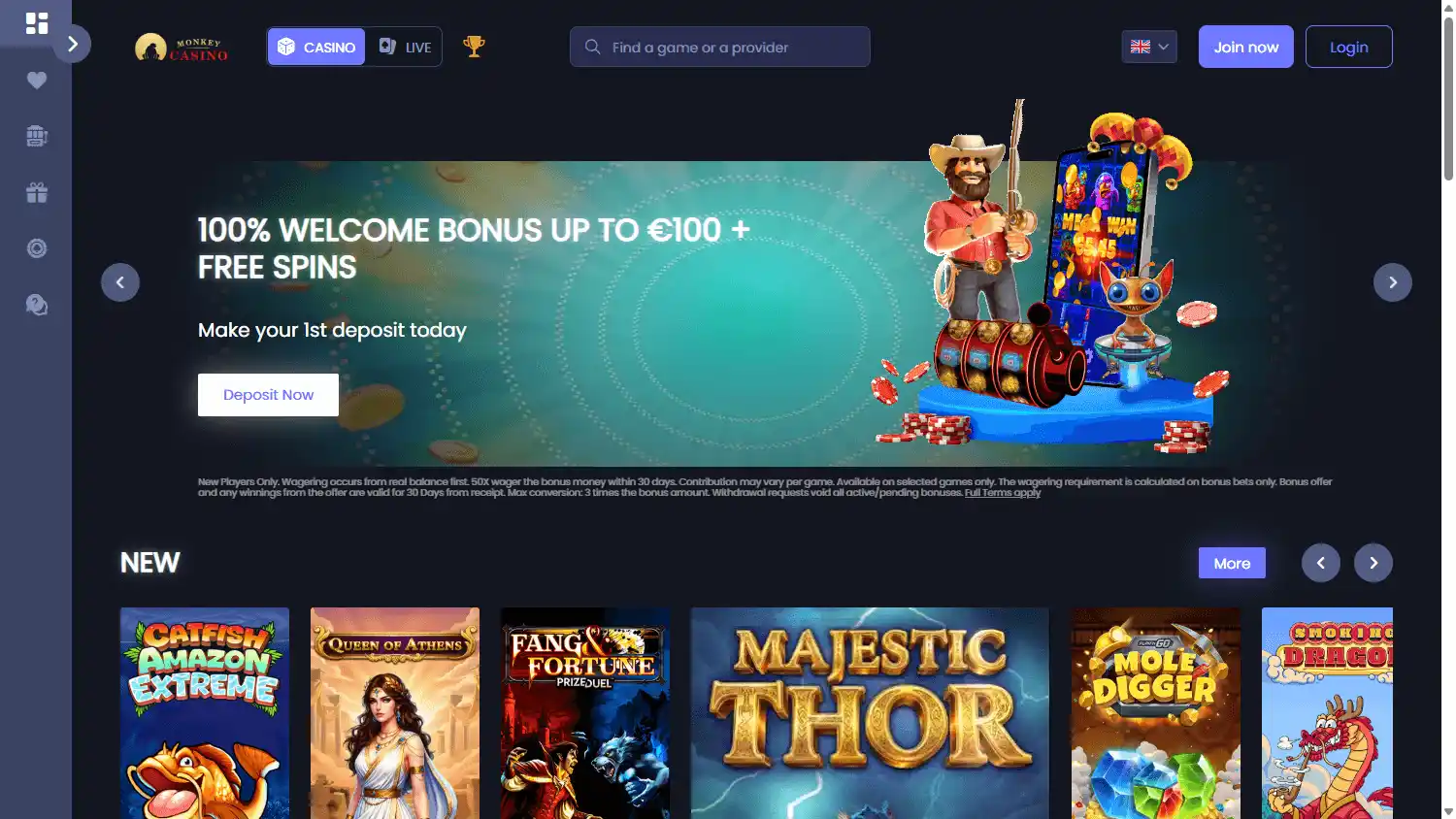 MonkeyCasino screenshot 1