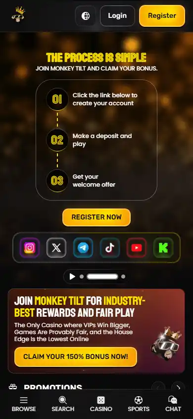 MonkeyTilt Casino screenshot 4