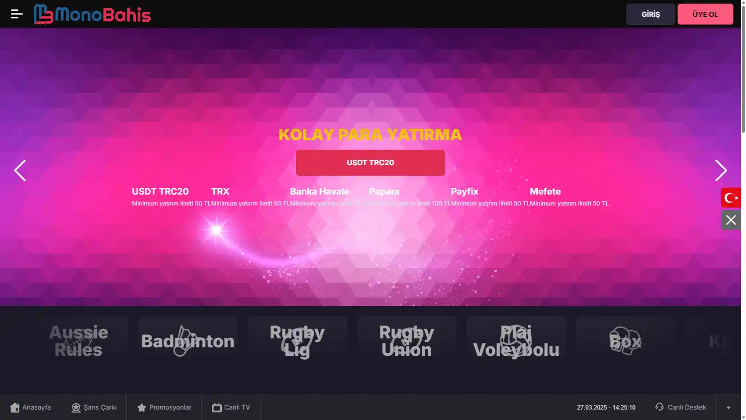 Mono Bahis Casino screenshot 1