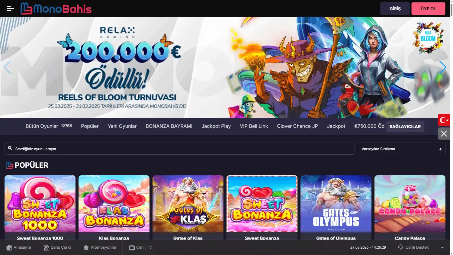 Mono Bahis Casino screenshot 2