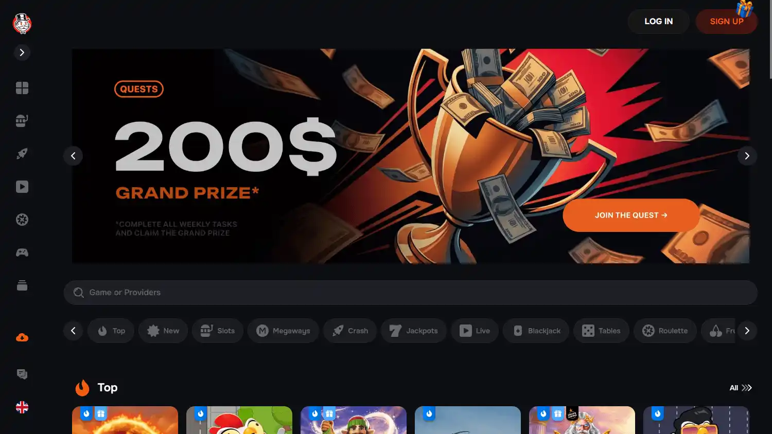 Monopoly.win Casino screenshot 1