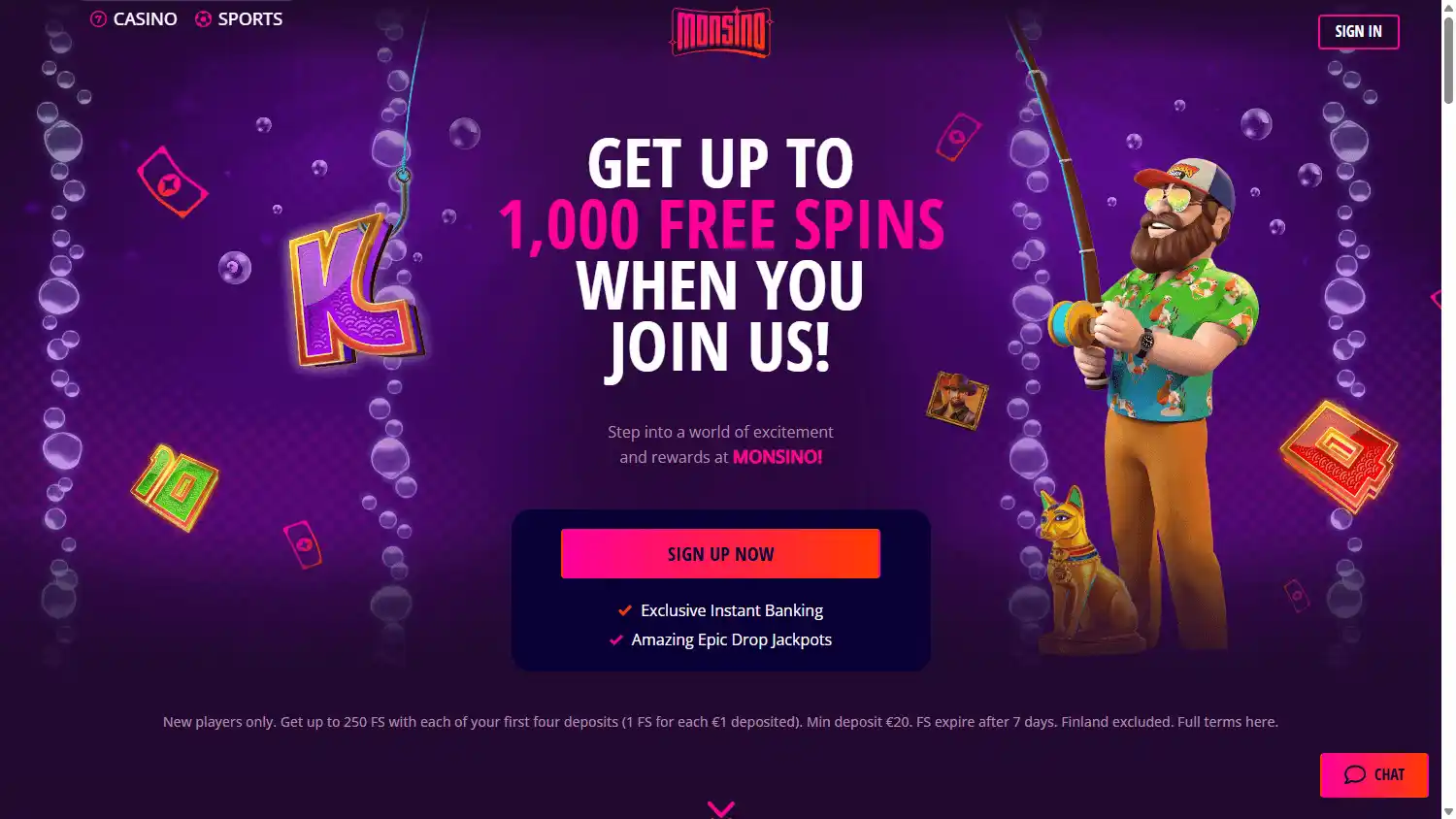 Monsino Casino screenshot 1