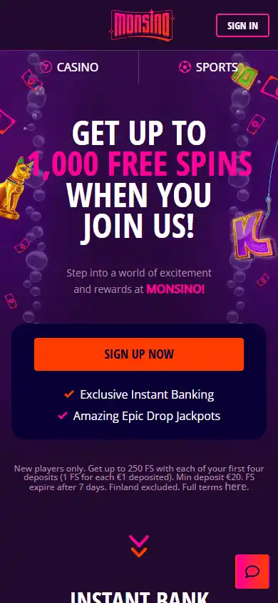 Monsino Casino screenshot 2