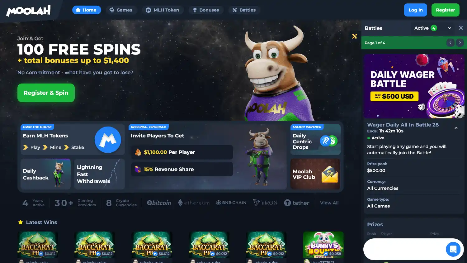 Moolah Casino screenshot 1