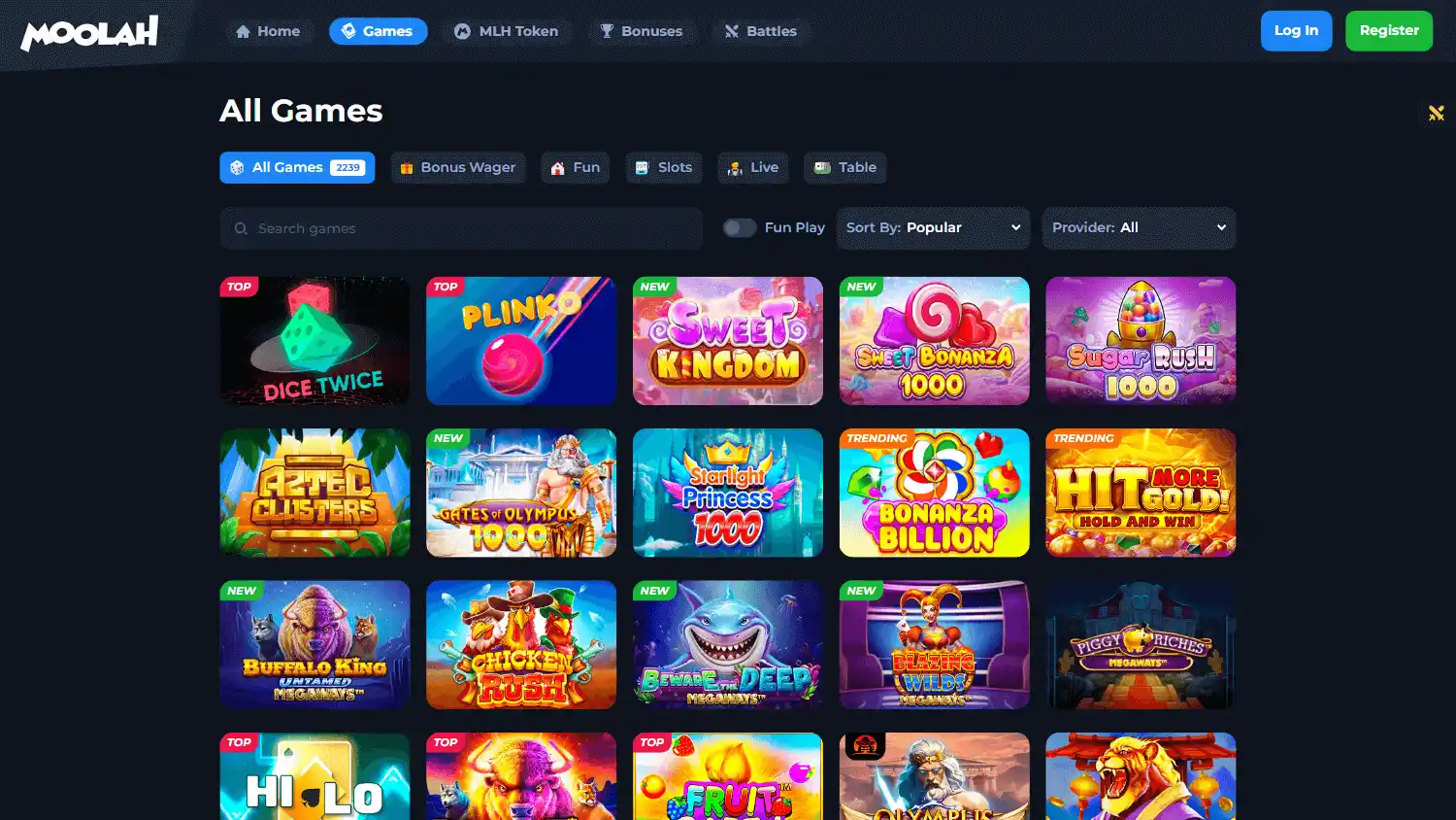 Moolah Casino screenshot 2