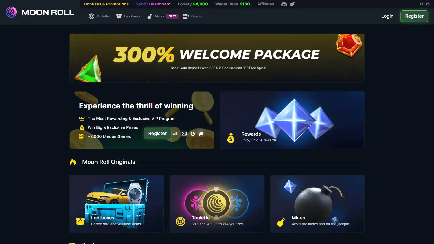 Moon Roll Casino screenshot 1