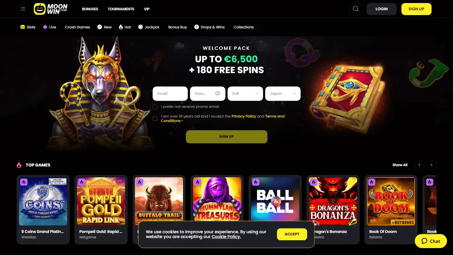 MoonWin.com Casino screenshot 1