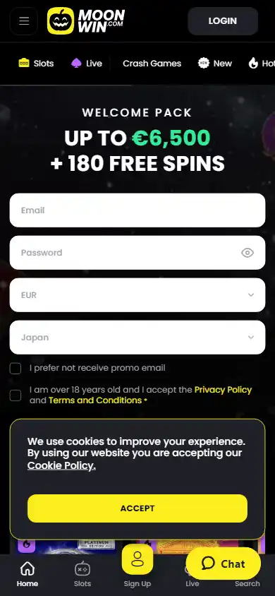 MoonWin.com Casino screenshot 3