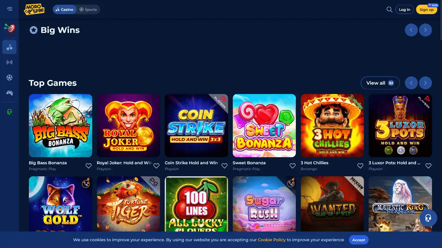 Morospin Casino screenshot 1