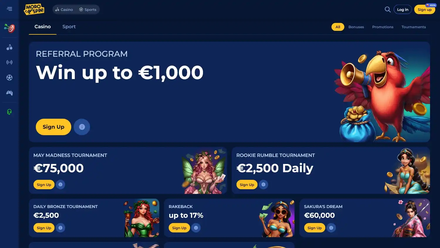 Morospin Casino screenshot 2