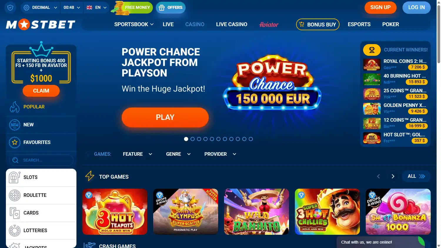 MostBet Casino screenshot 2