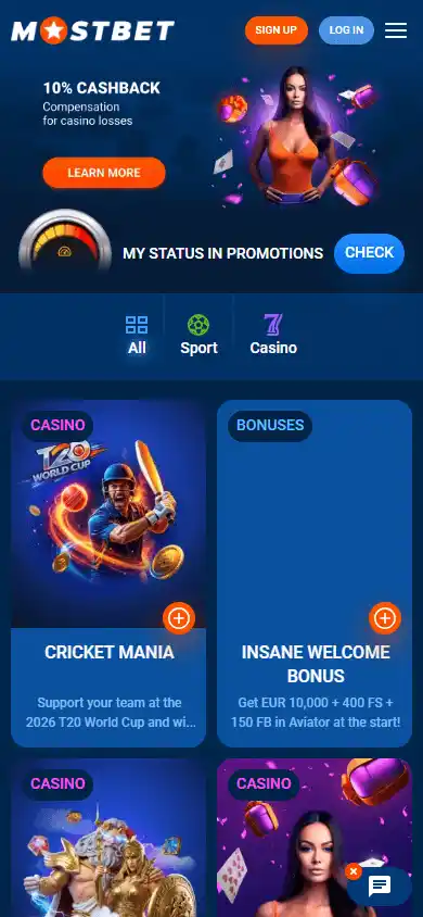 MostBet Casino screenshot 6