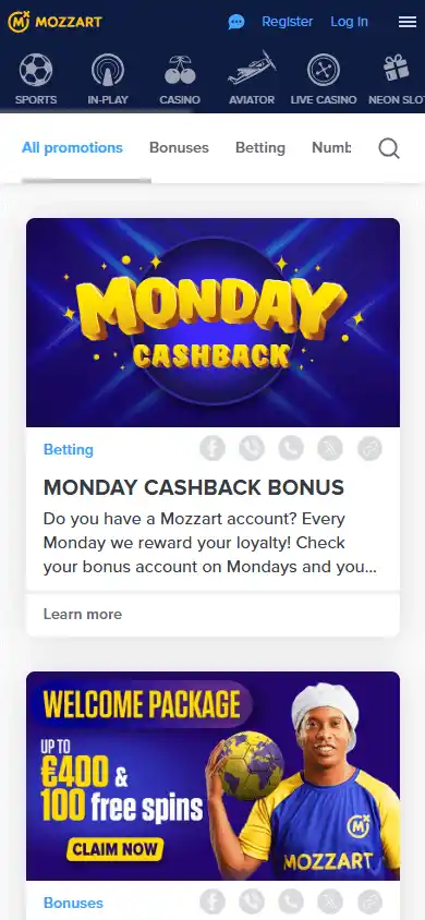 Mozzart Casino screenshot 5