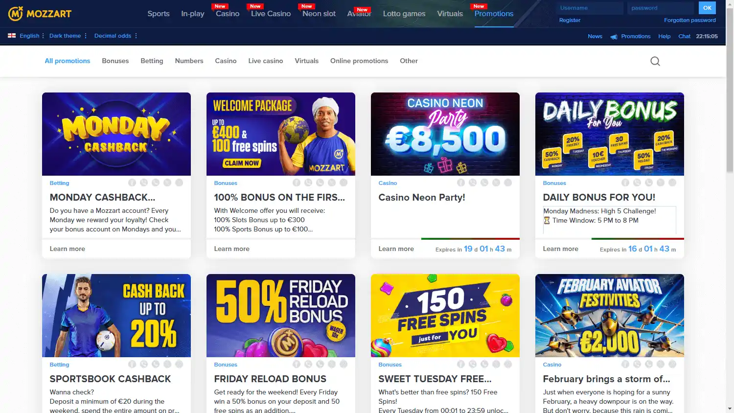 Mozzart Casino screenshot 4