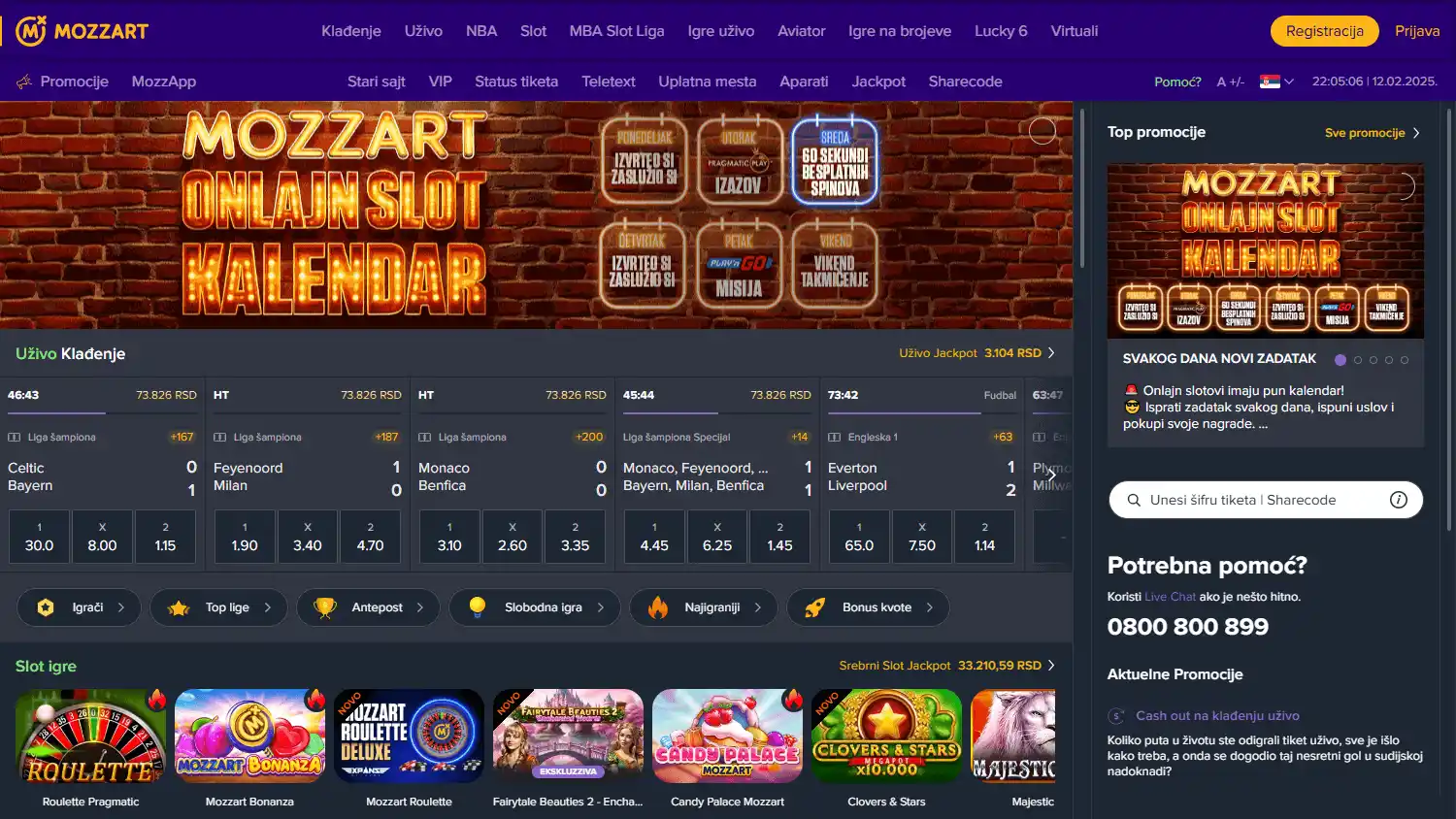 MozzartBet Casino screenshot 1