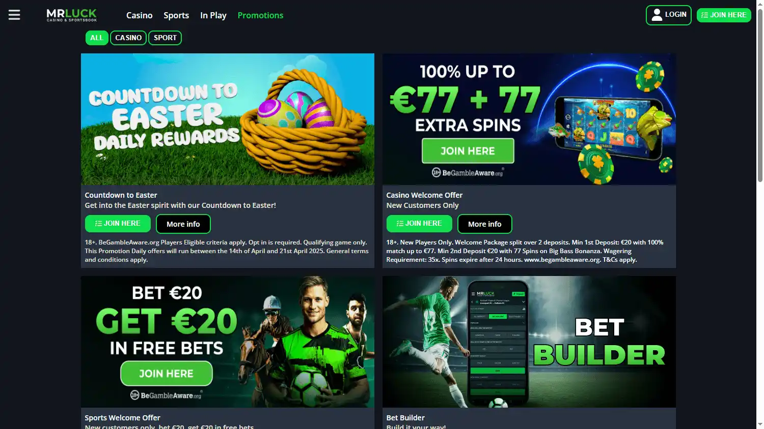 MrLuck Casino screenshot 3