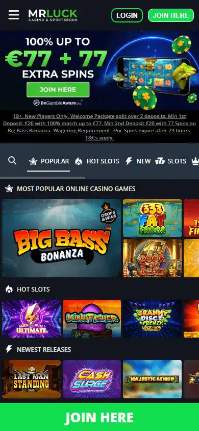 MrLuck Casino screenshot 4