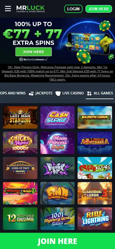 MrLuck Casino screenshot 5