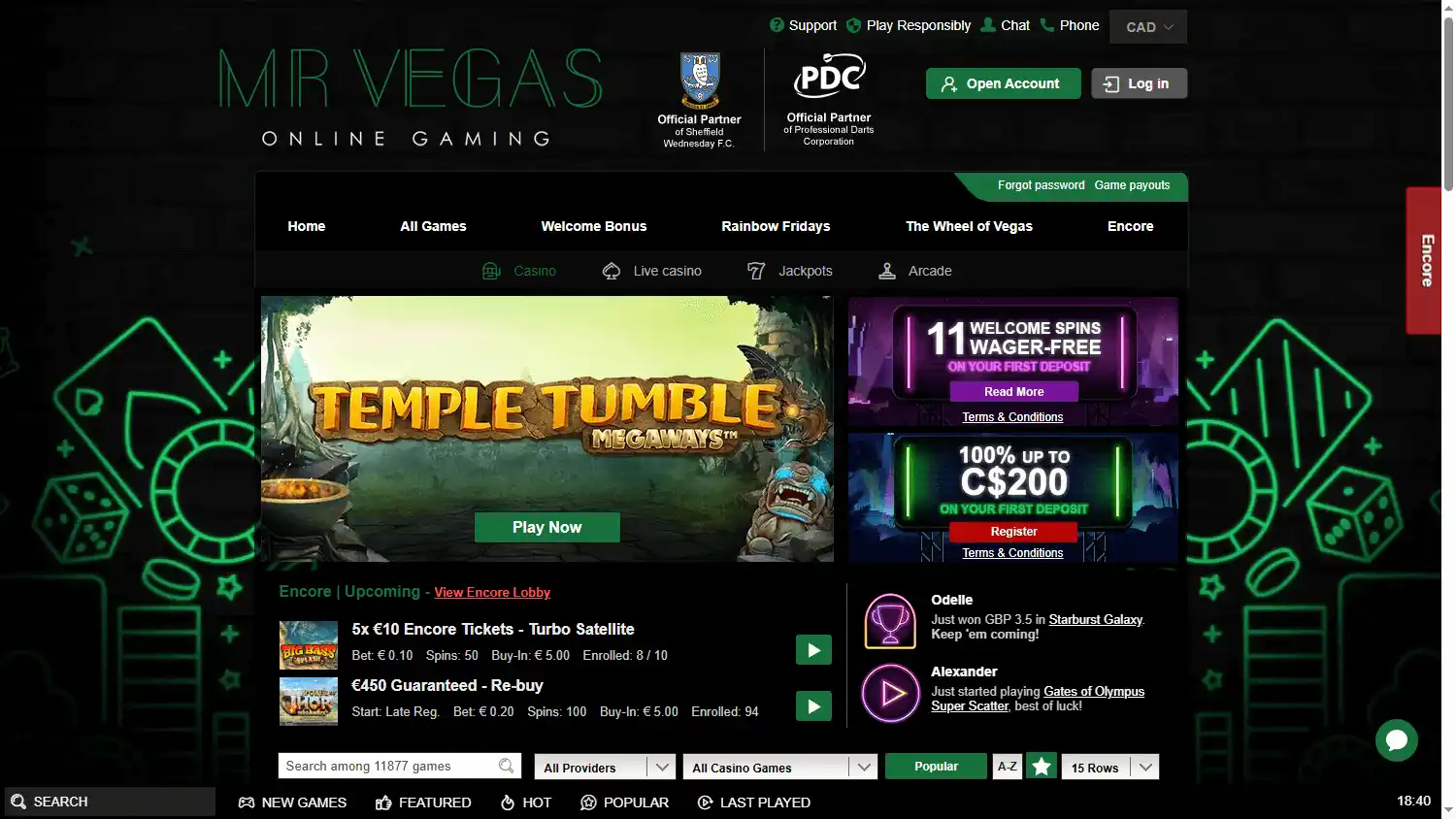Mr. Vegas Casino screenshot 1