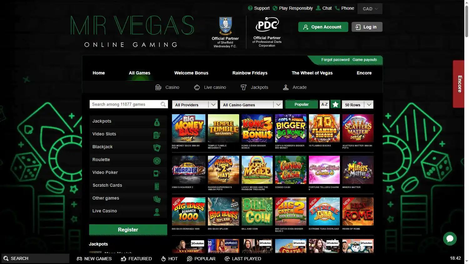 Mr. Vegas Casino screenshot 2