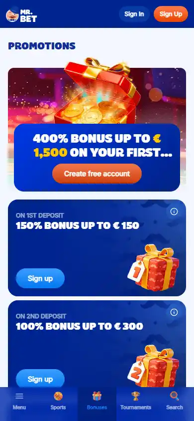 Mr Bet Casino screenshot 6