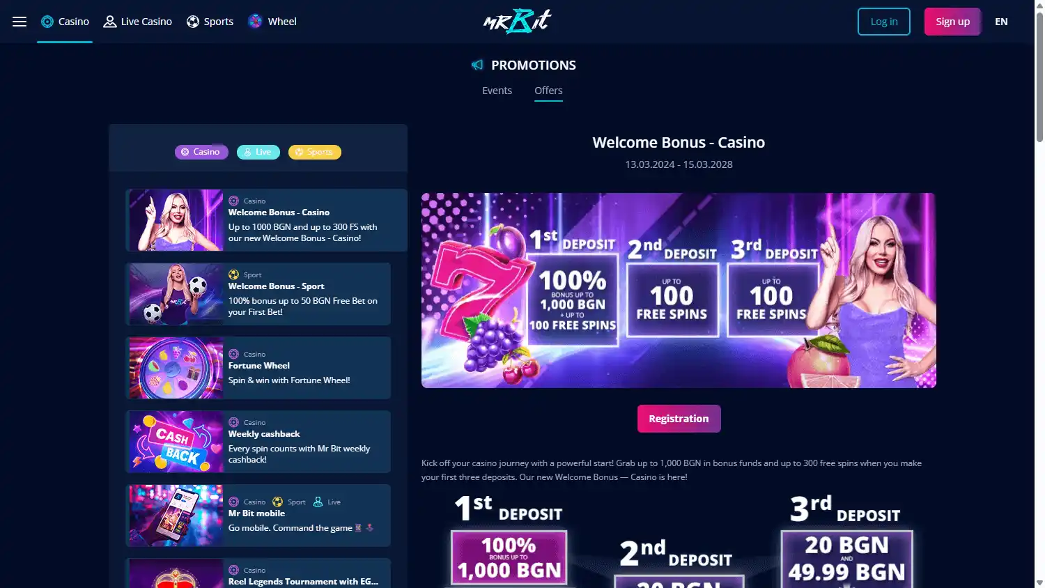 Mr Bit Casino BG screenshot 3