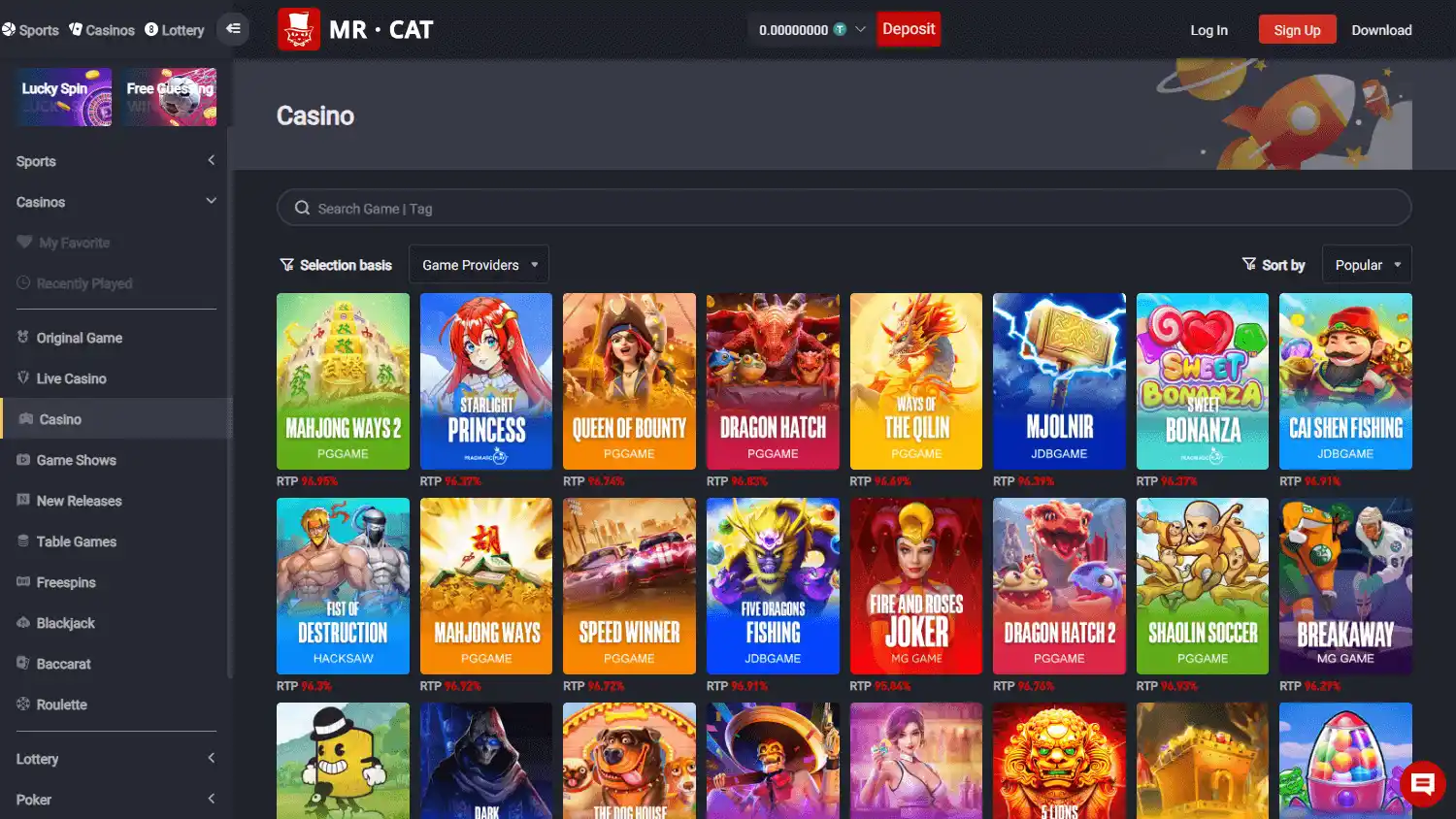 Mr.Cat Casino screenshot 2