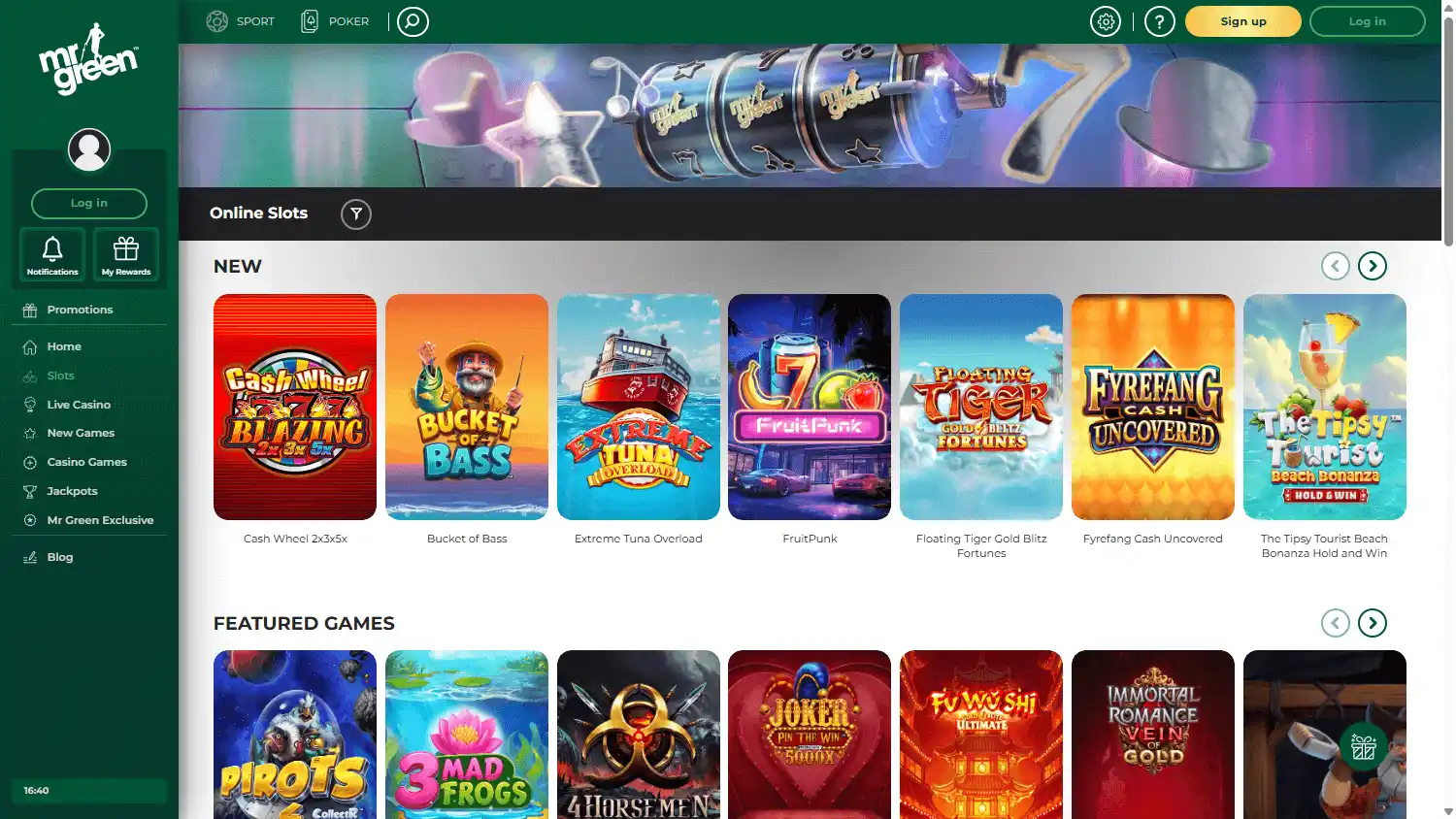 Mr Green Casino screenshot 2