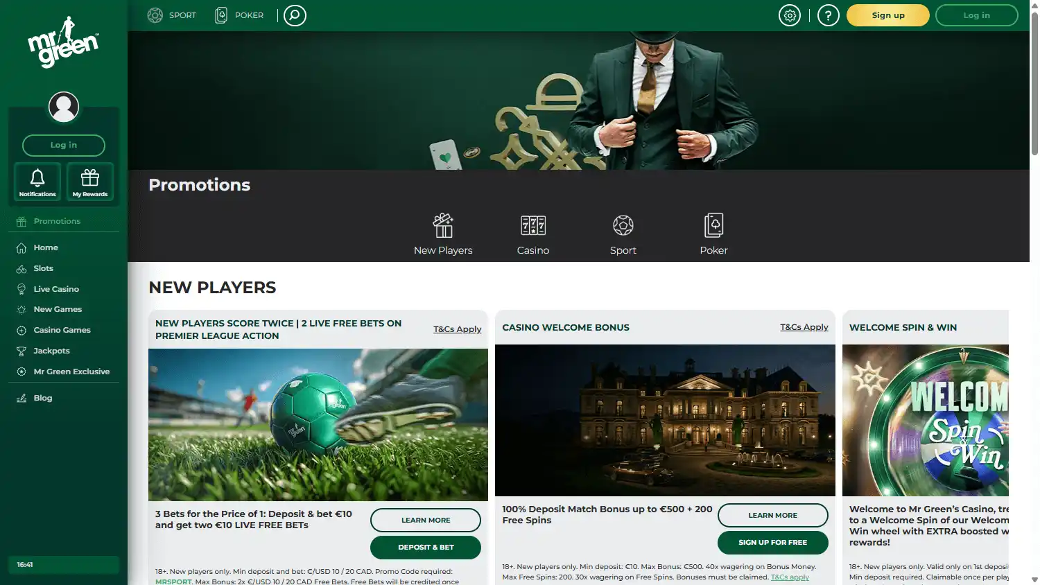 Mr Green Casino screenshot 4