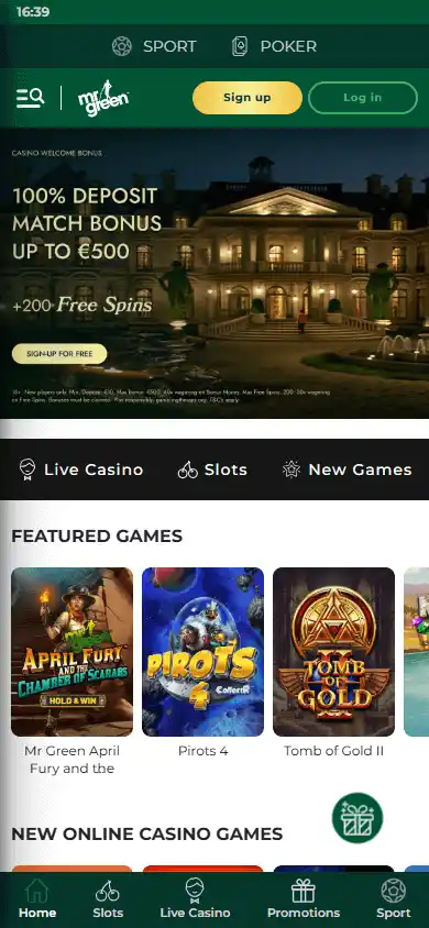 Mr Green Casino screenshot 5