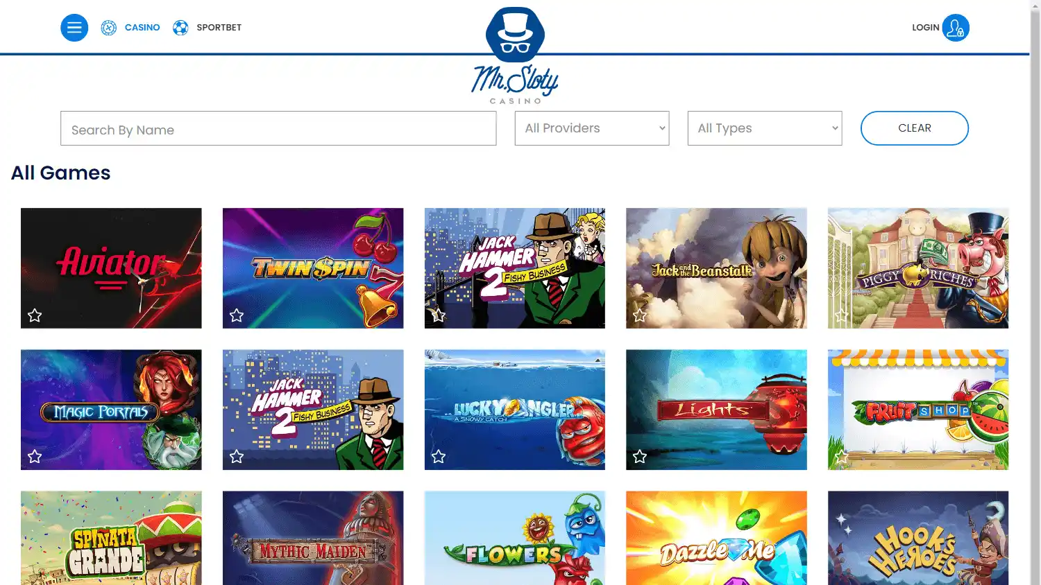 Mr Sloty Casino screenshot 2