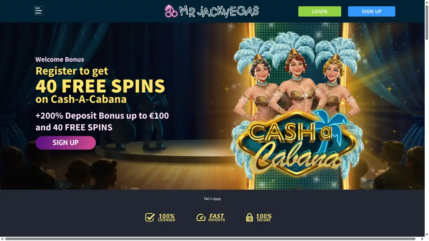 MrJackVegas Casino screenshot 1