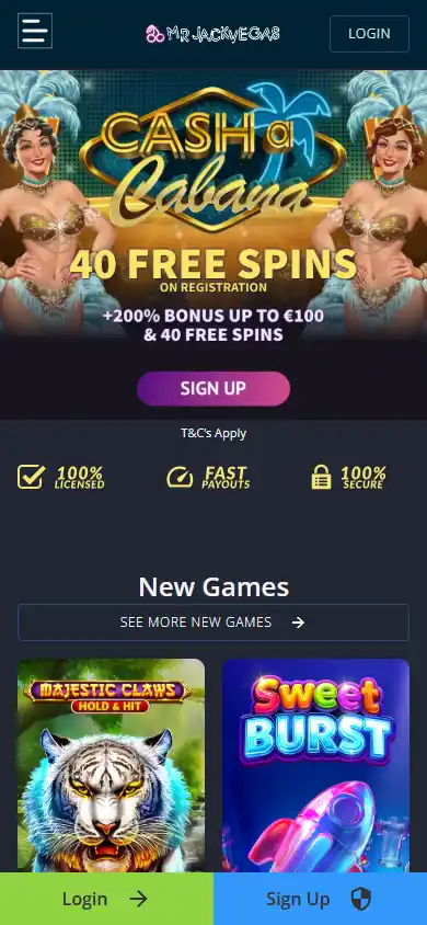 MrJackVegas Casino screenshot 4