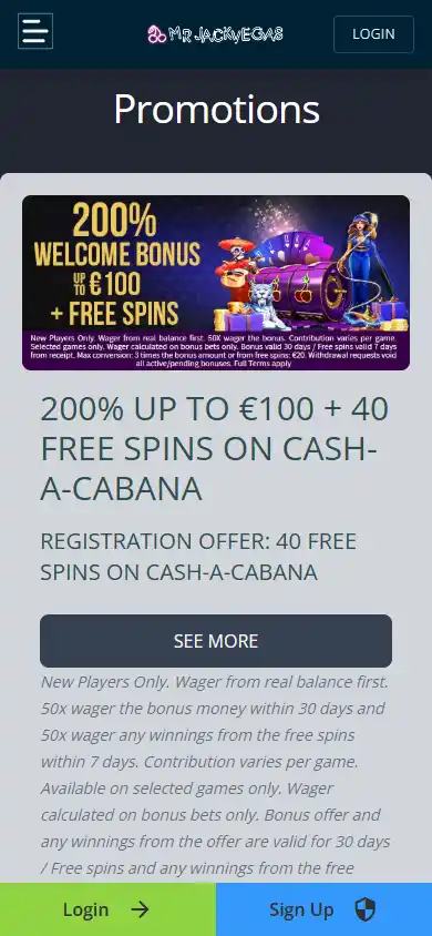 MrJackVegas Casino screenshot 6