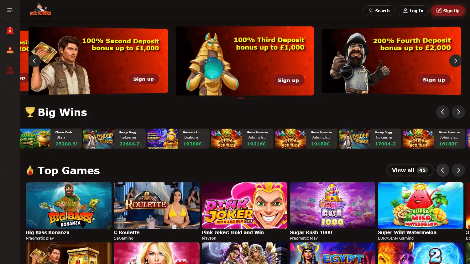MrJones Casino screenshot 2