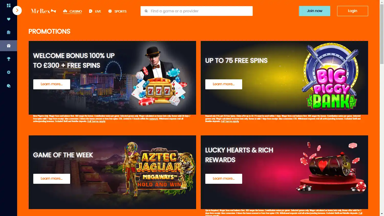 MrRex Casino screenshot 3