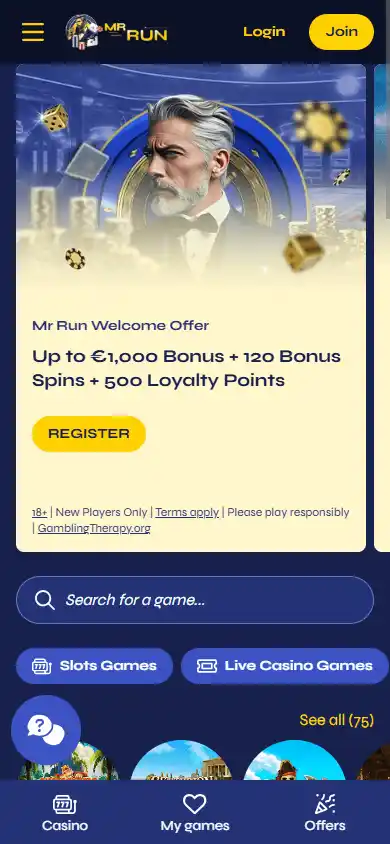 MrRun Casino screenshot 4