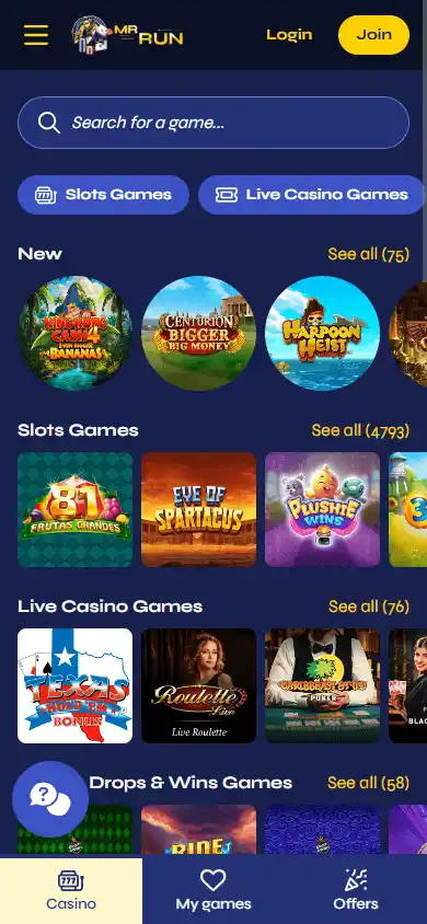 MrRun Casino screenshot 5
