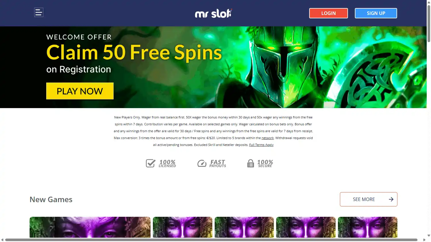 MrSlot Casino screenshot 1