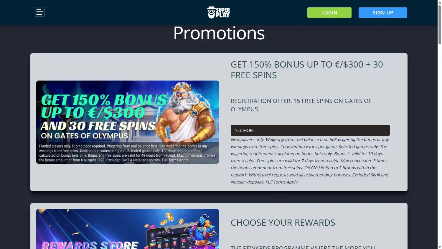 MrSuperPlay Casino screenshot 3